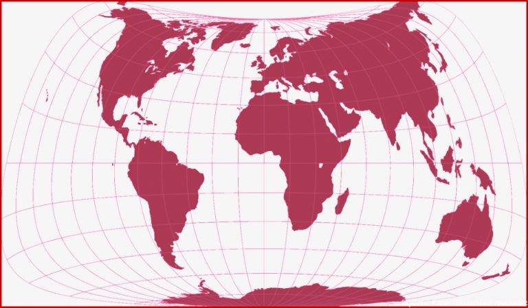 Strebe Mollweide Asymmetrisch 24 Kartenprojektionen