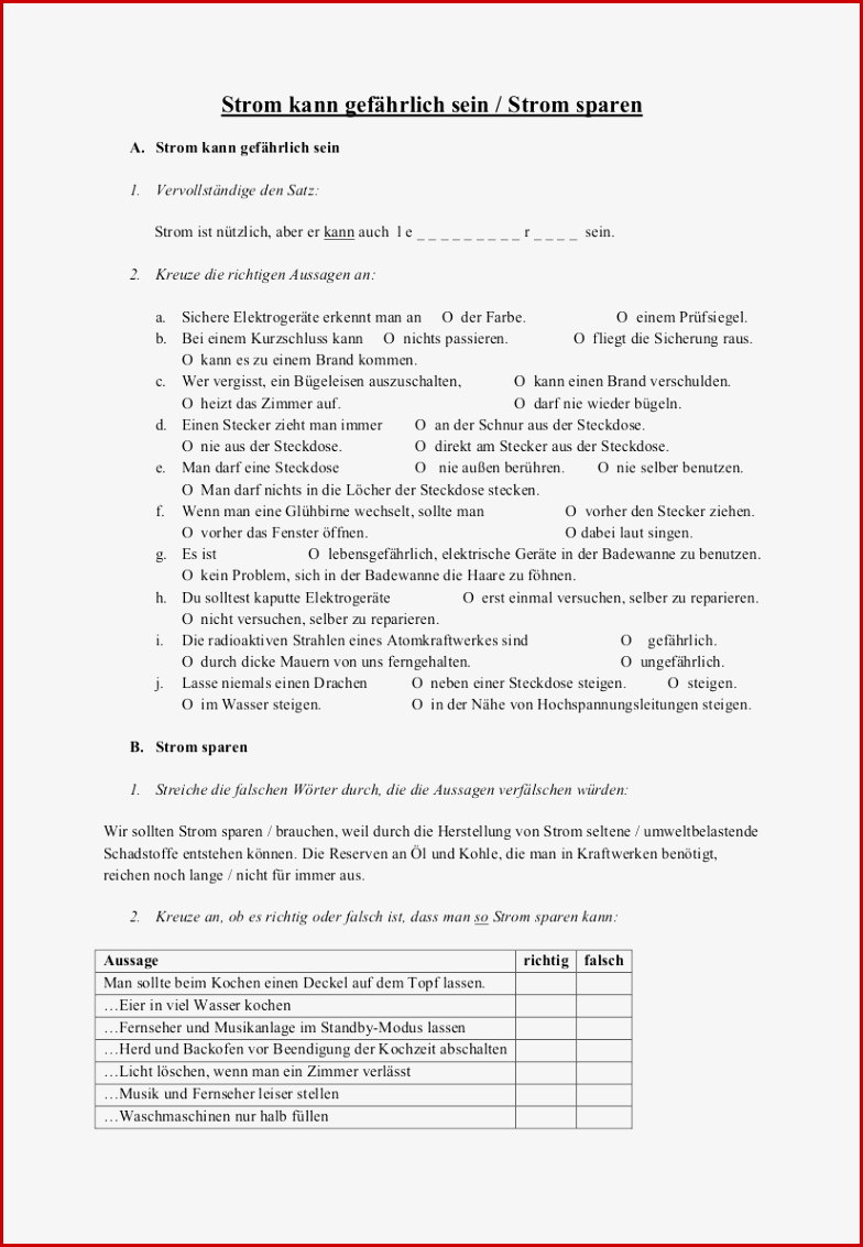 Strom Grundschule Sachunterricht