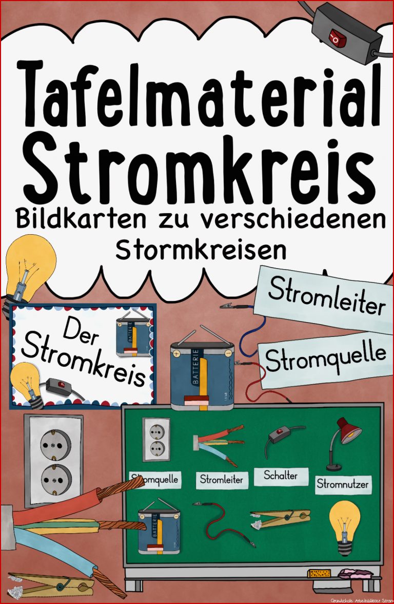 Stromkreis Tafelmaterial Bildkarten & Textkarten