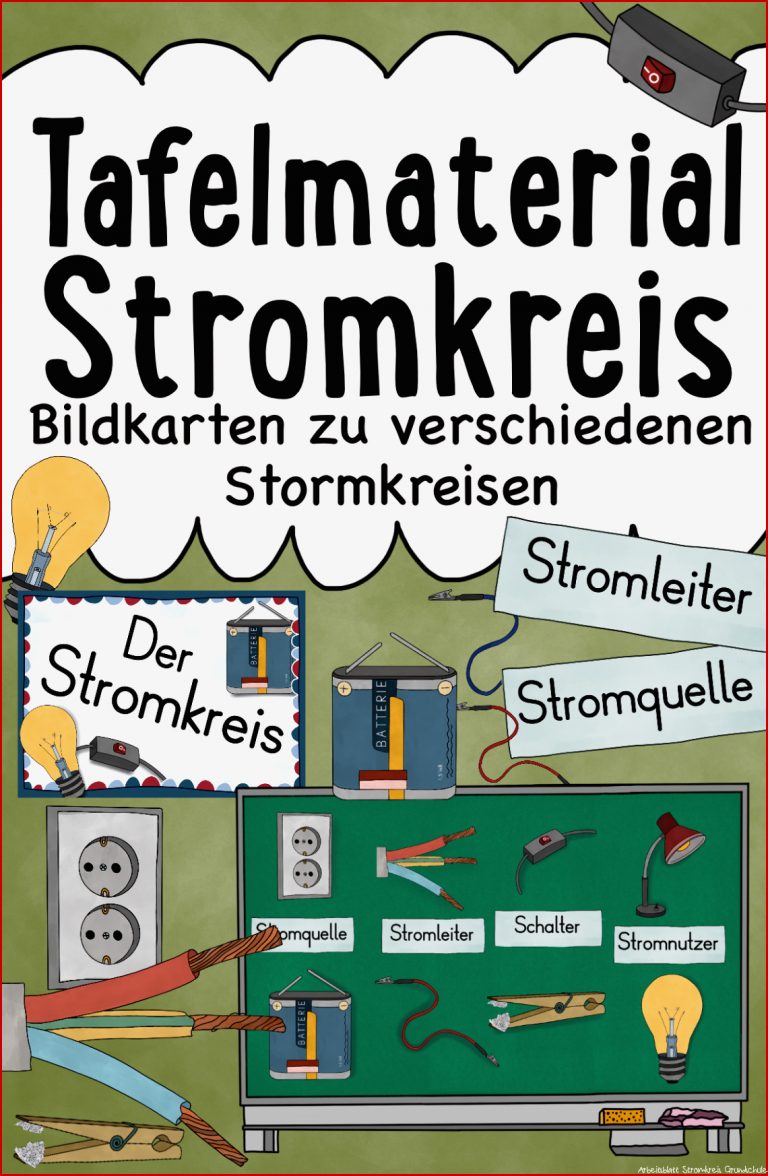 Stromkreis Tafelmaterial Bildkarten & Textkarten