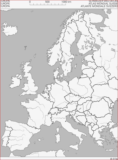 Stumme Karte Europa Staaten