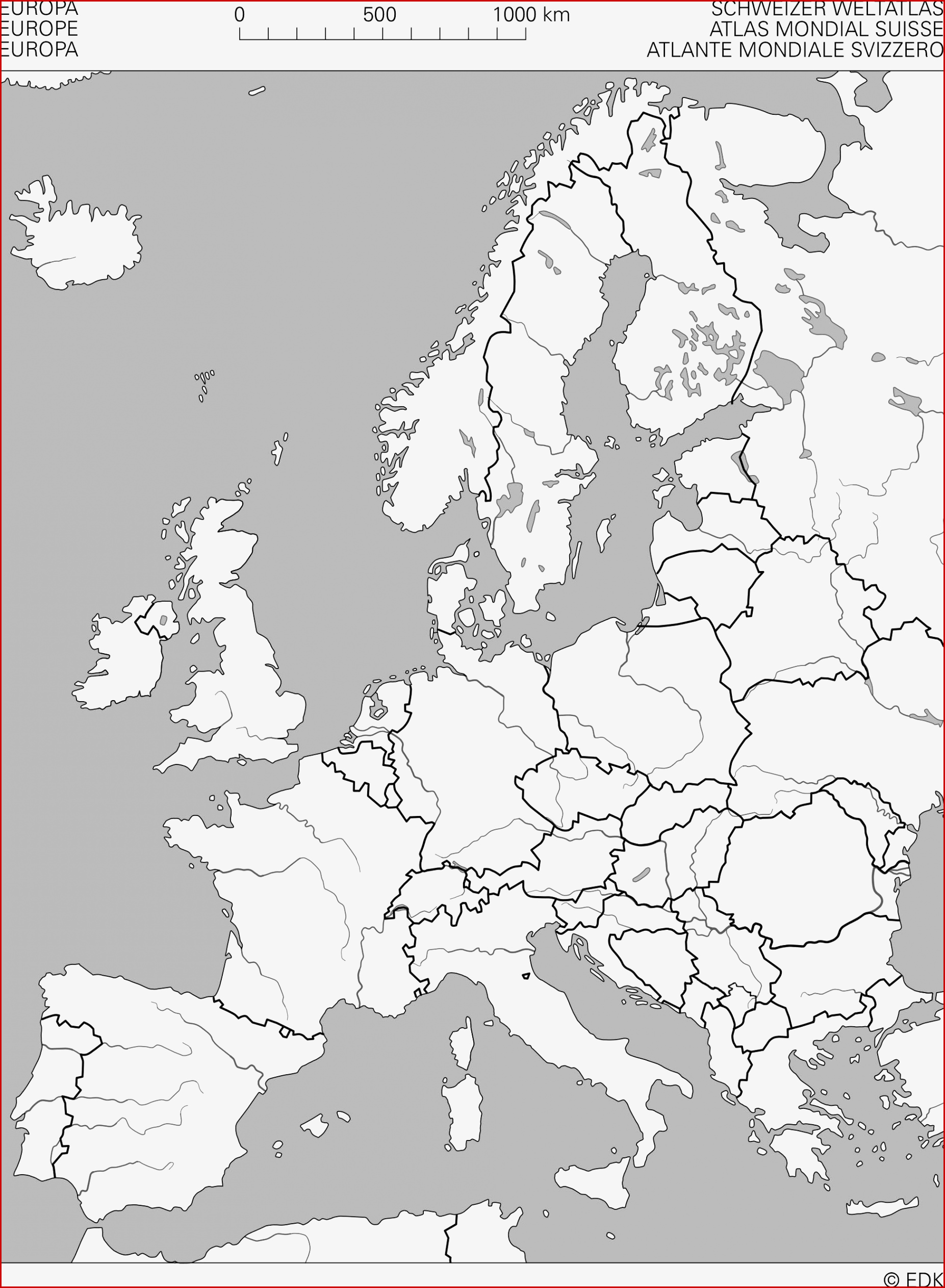 Stumme Karte Europa Staaten