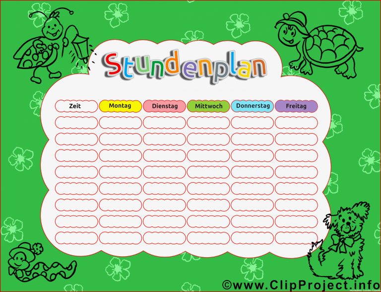 Stundenplan erstellen zum Download Stundenplan erstellen