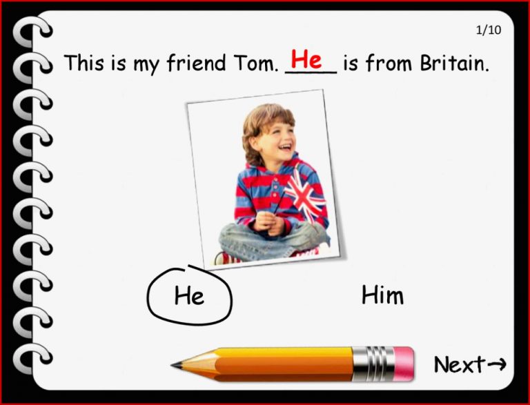 Subject object pronouns online presentation