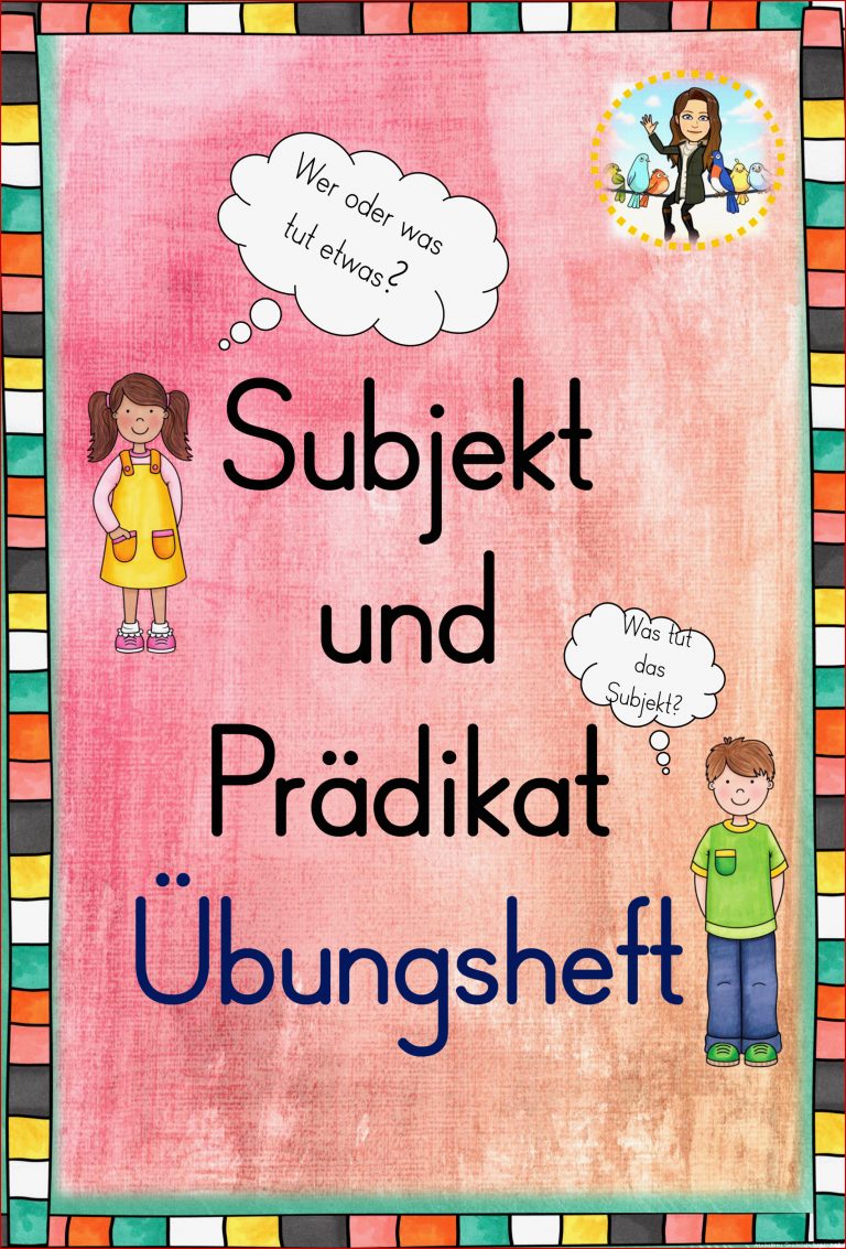 Subjekt Und Prädikat Übungsheft – Unterrichtsmaterial Im