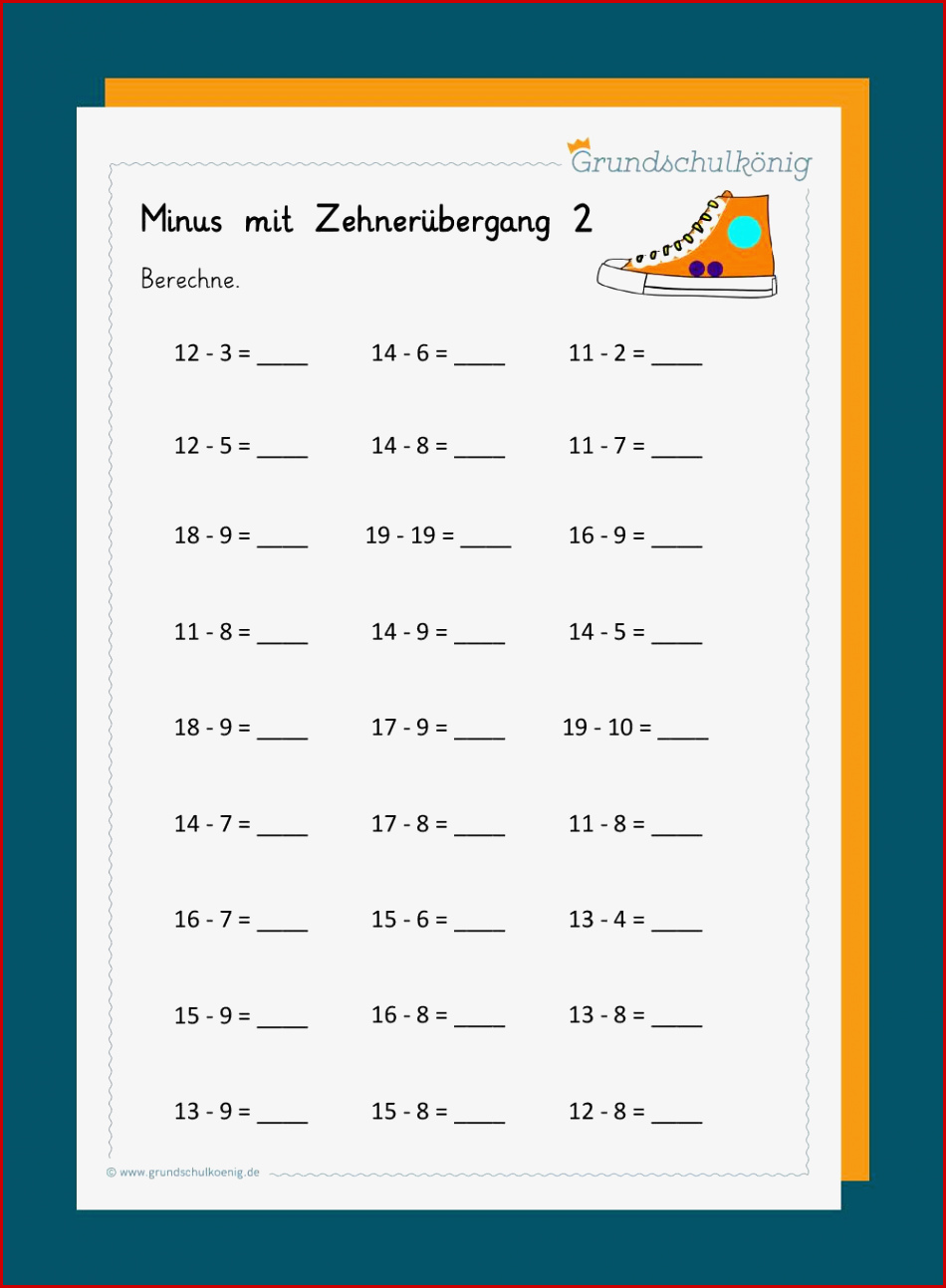 Subtraktion Mit Zehnerüberschreitung