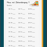 Subtraktion Mit Zehnerüberschreitung