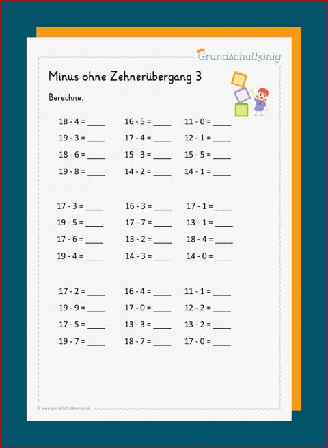 Subtraktion Ohne Zehnerüberschreitung