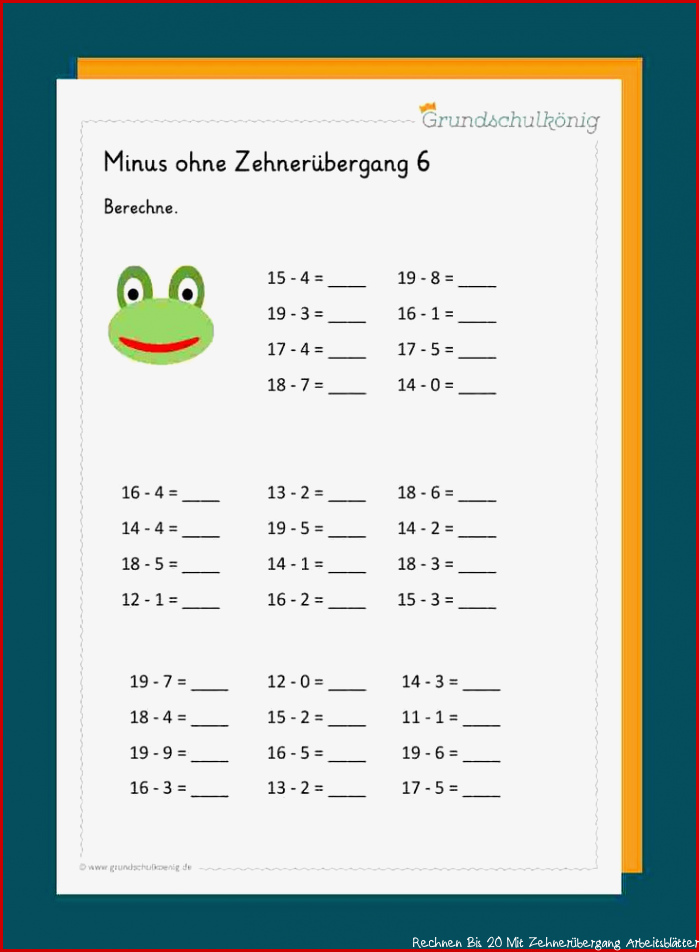 Subtraktion ohne Zehnerüberschreitung