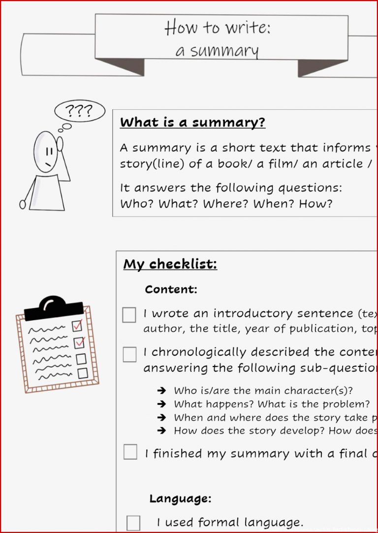 Summary Arbeitsblatt andre Pauley Schule