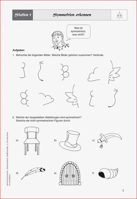 Symmetrie Grundschule Arbeitsblätter Worksheets