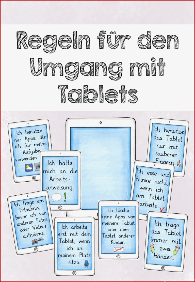 Tablet Regeln – Unterrichtsmaterial in den Fächern