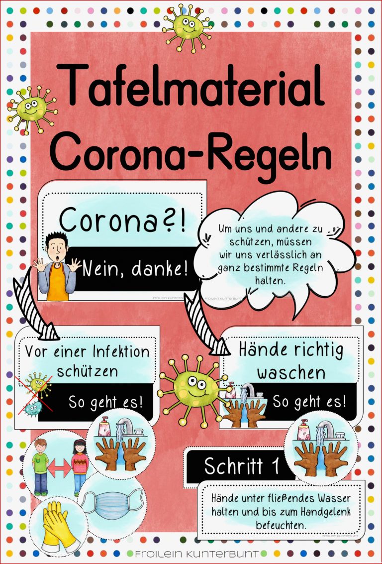 Tafelmaterial Corona Regeln