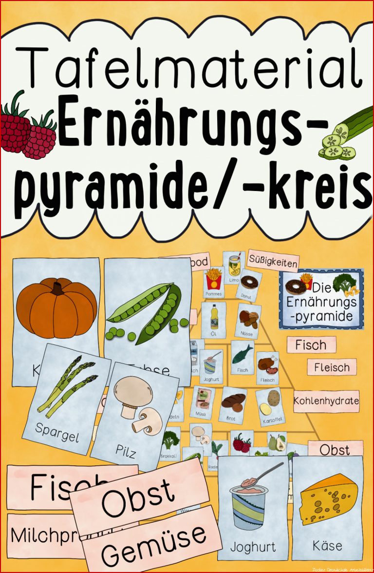 Tafelmaterial Ernährungspyramide kreis mit über 50