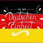 Tag Der Deutschen Einheitsbeschriftung Stock Abbildung