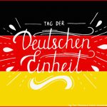 Tag Der Deutschen Einheitsbeschriftung Stock Abbildung