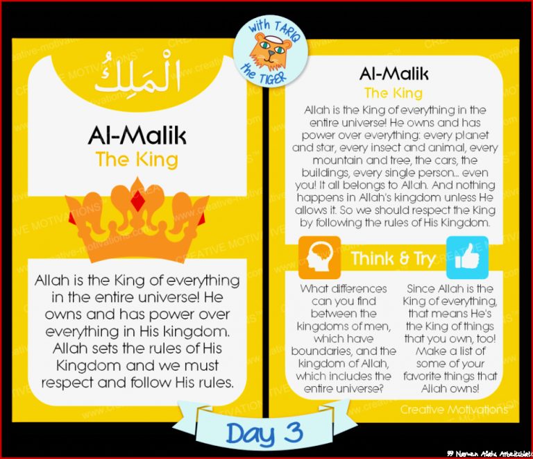 Tariq Teaches Allah’s Names – Day 3 – Al Malik