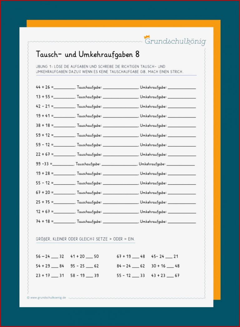 Tausch Und Umkehraufgaben