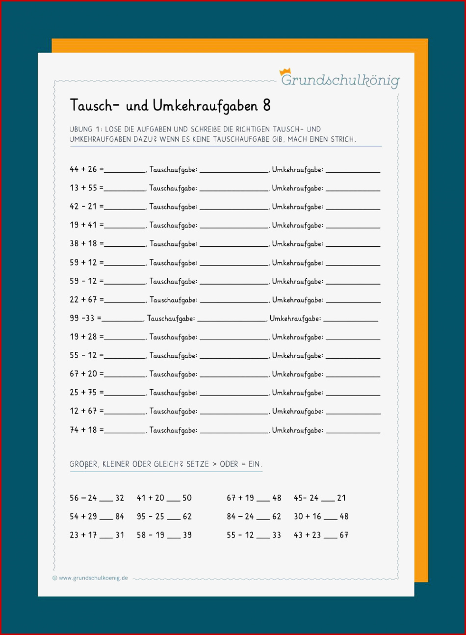 Tausch Und Umkehraufgaben