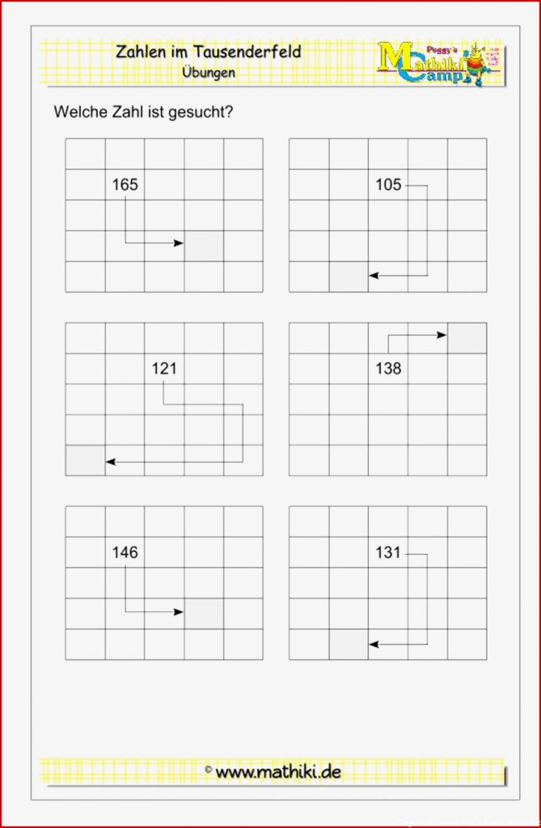 Tausendertafel bis 1000 II Klasse 3 mathiki