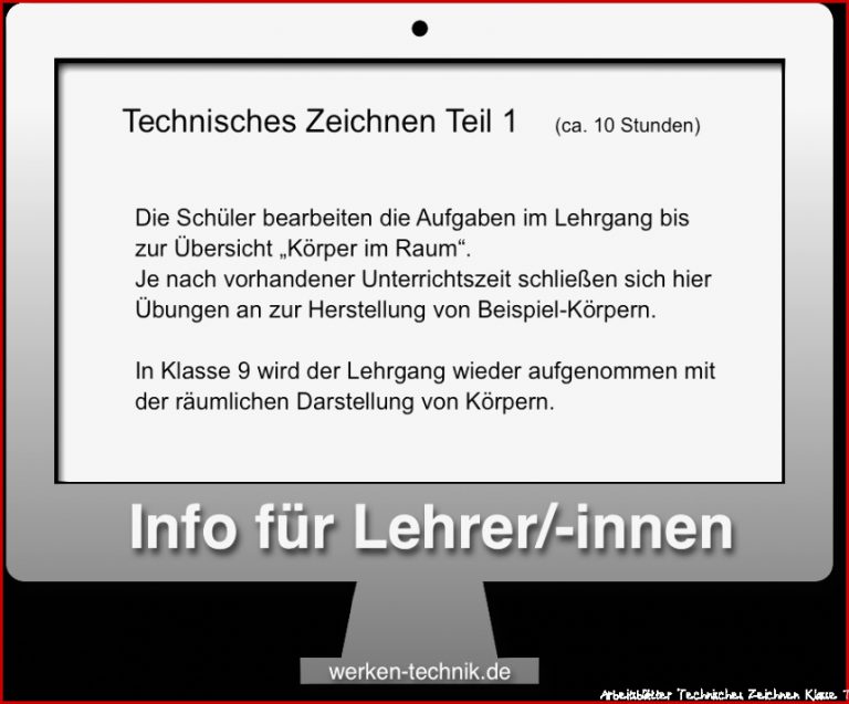 Technikunterricht in Klasse 7 bis 10m