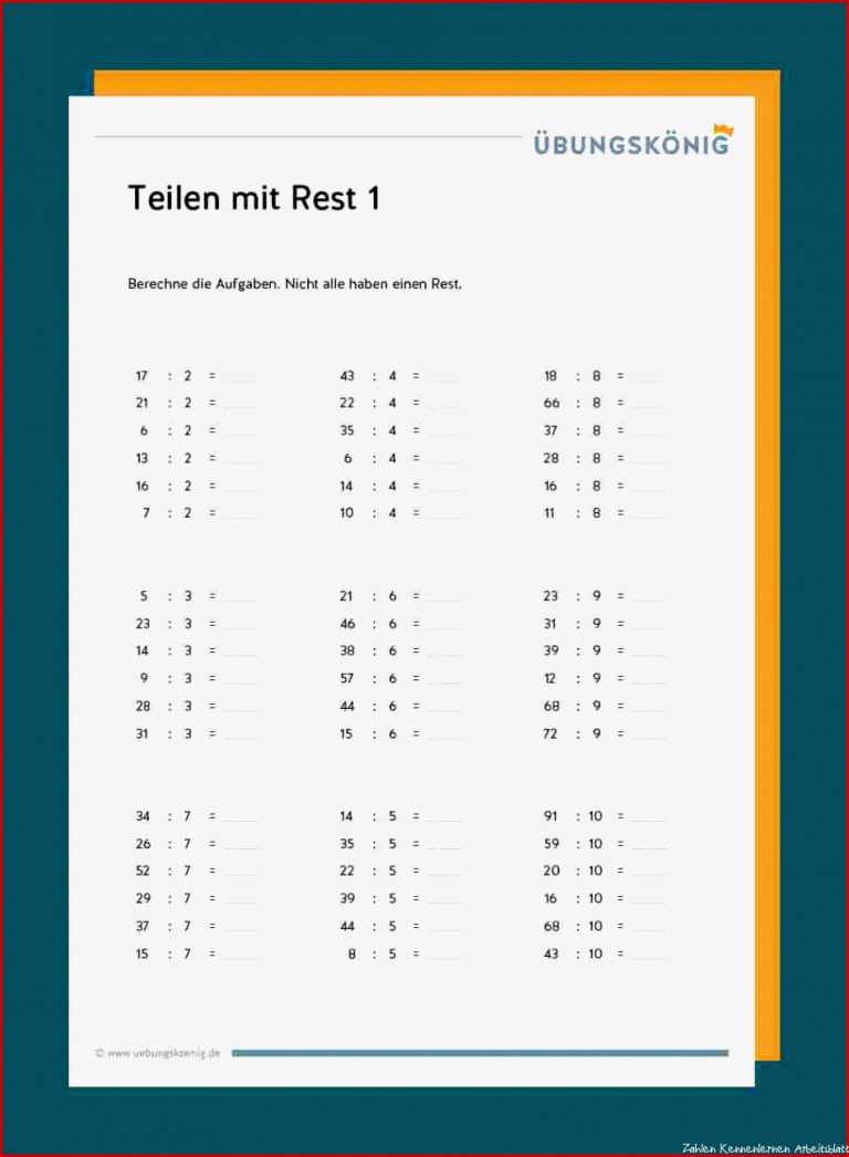 Teilen Mit Rest