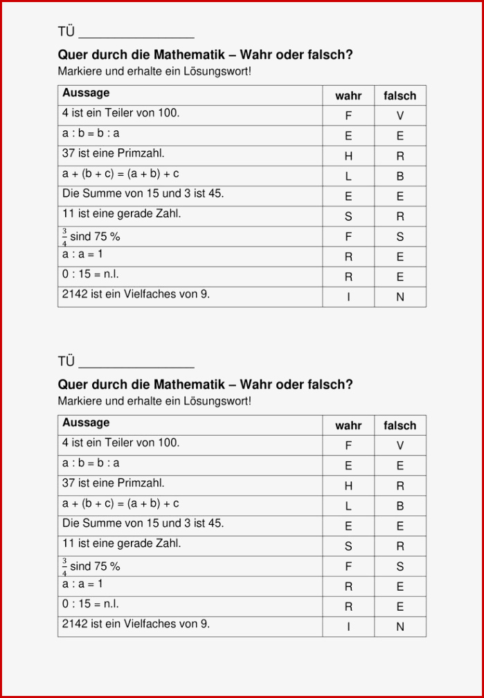 Teiler Und Vielfache Klasse 6 Arbeitsblätter Mit Lösungen