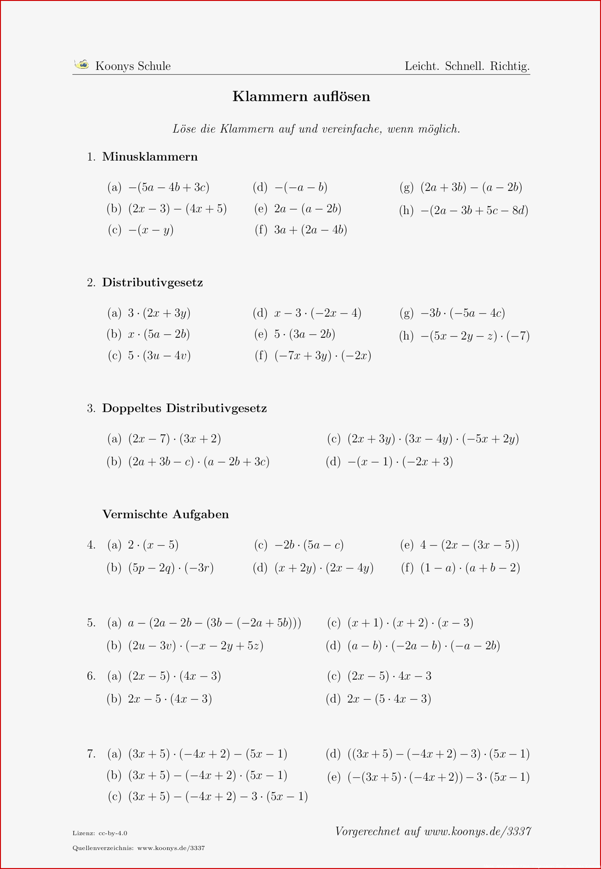 Terme Mathematik 5 Klasse Arbeitsblätter Zum Ausdrucken - Kostenlose