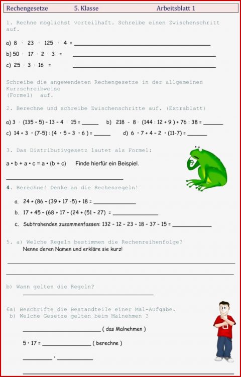 Terme Mathematik 5 Klasse Arbeitsblätter Zum Ausdrucken