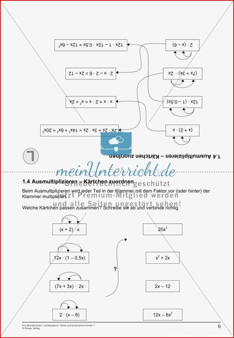 Terme und binomische Formeln Ausmultiplizieren