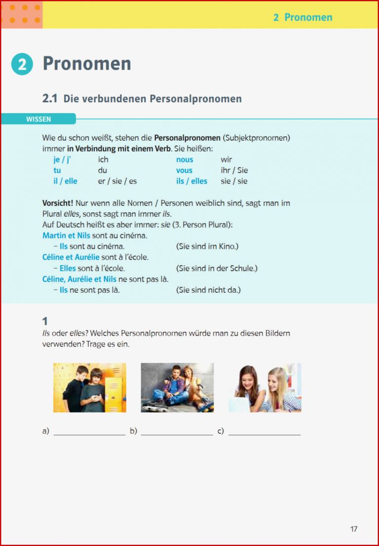 Test Französisch: Pronomen