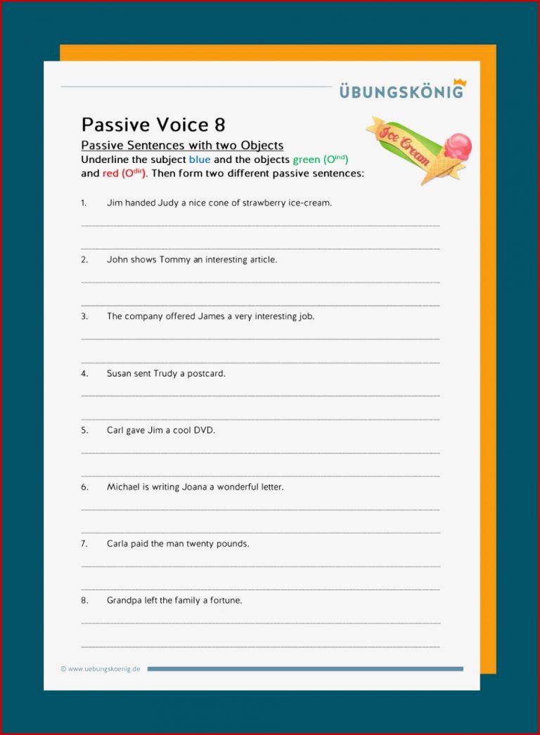 The Passive Voice Das Passiv