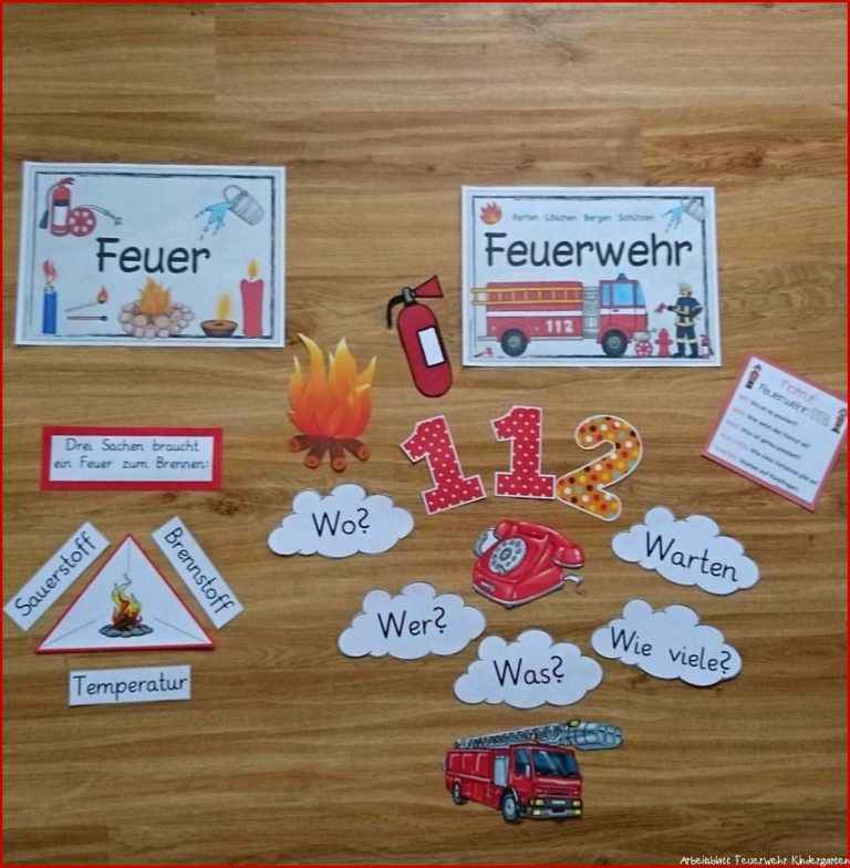 Thema Feuerwehr Im Kindergarten Basteln Kinderbilder