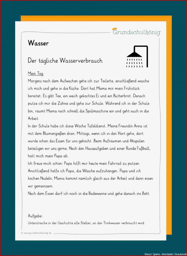 Thema Wasser Grundschule Arbeitsblätter kinderbilder