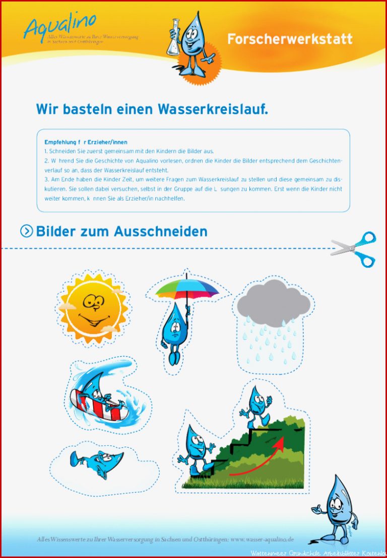 Thema Wasser Grundschule Arbeitsblätter kinderbilder