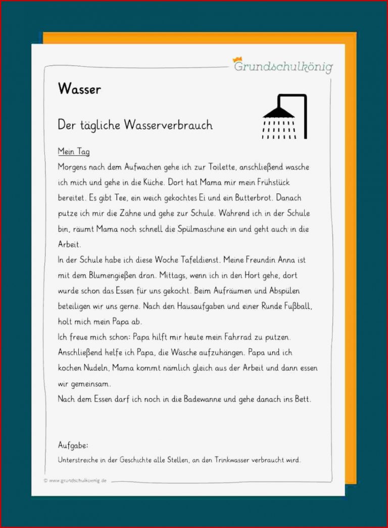 Thema Wasser Grundschule Arbeitsblätter kinderbilder