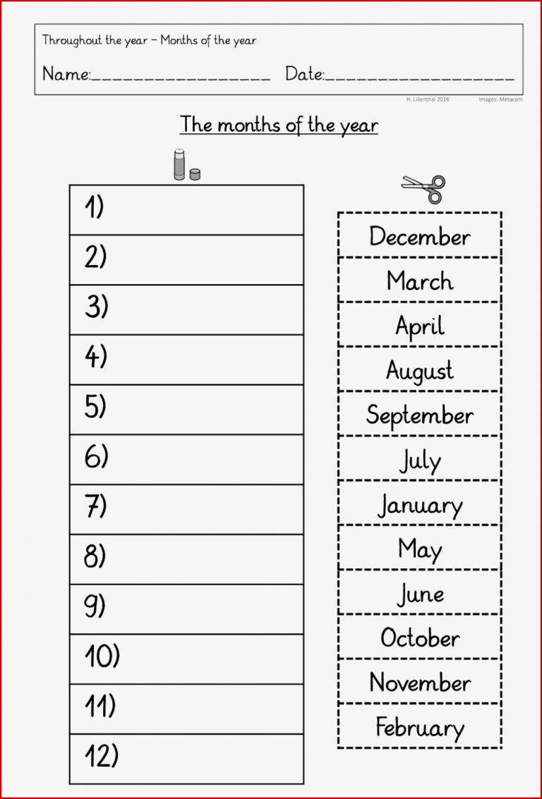 Throughout the year – Jahreszeiten usw in einer Englisch