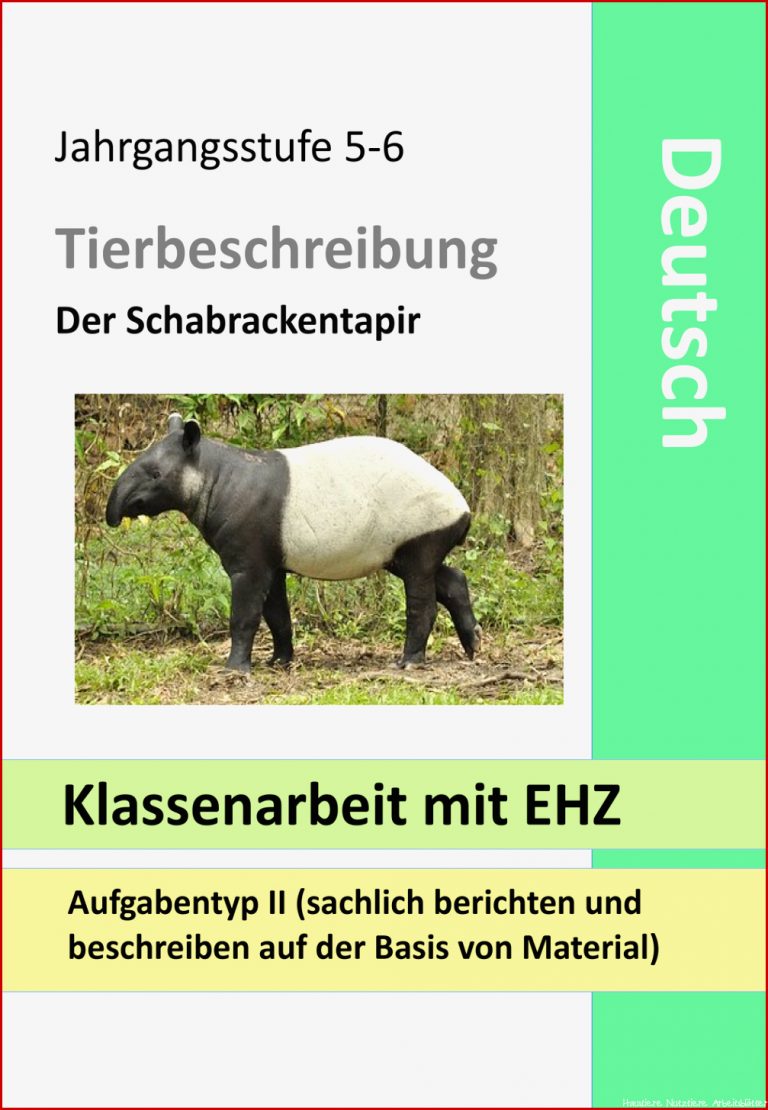 Tierbeschreibung Klasse 5 Arbeitsblätter Pdf