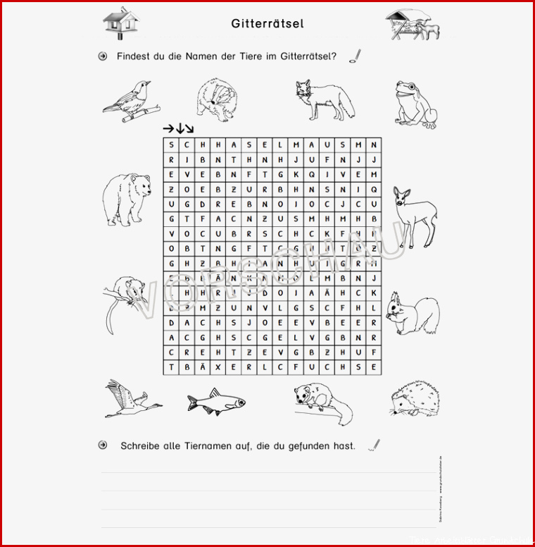 Tiere im Winter Werkstatt für Grundschule