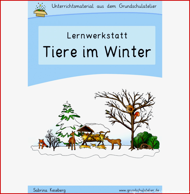 Tiere im Winter Werkstatt für Grundschule