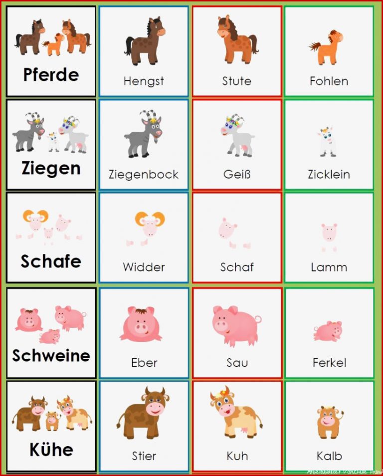 Tierfamilie Legekarten Spielend Leicht Lernen