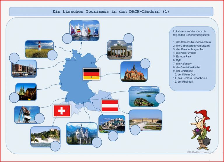 Tourismus in den DACH Ländern 1 Arbeitsblatt