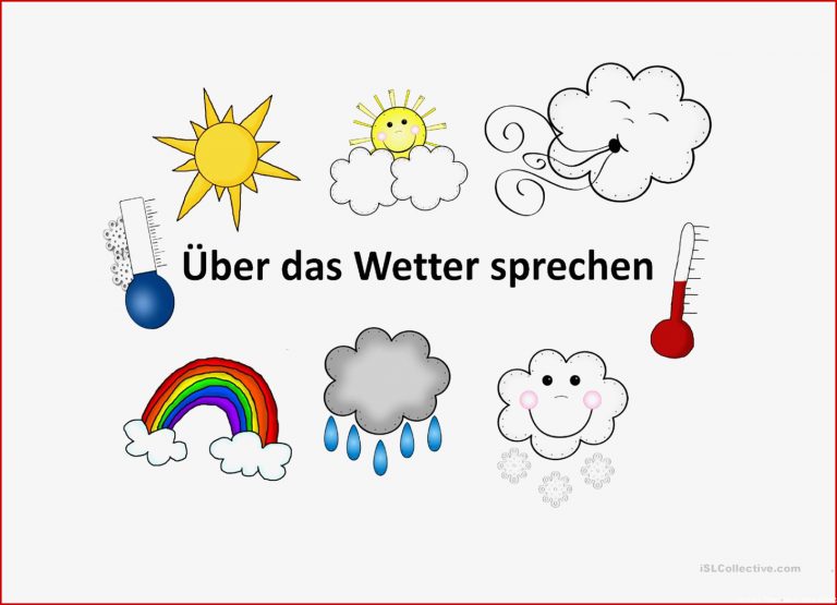 Über Das Wetter Sprechen Arbeitsblatt Free Esl