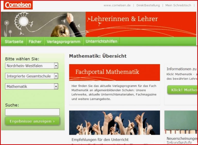 Überblick Mathe Cornelsen