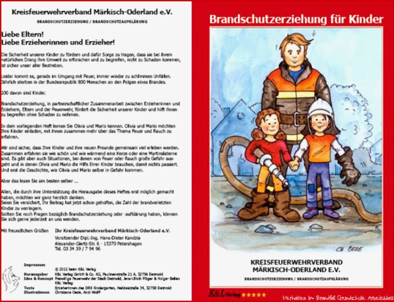 Übergabe von Brandschutz Malheften an DRK – Kita