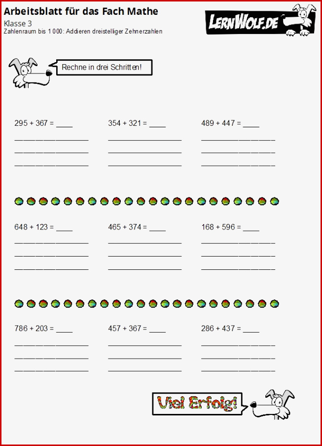 Übungen Mathe Klasse 3 Kostenlos Zum Download Lernwolf