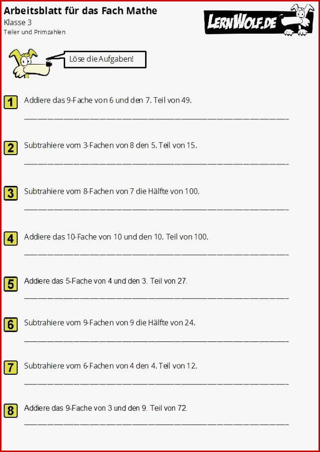 Übungen Mathe Klasse 3 Kostenlos Zum Download Lernwolf