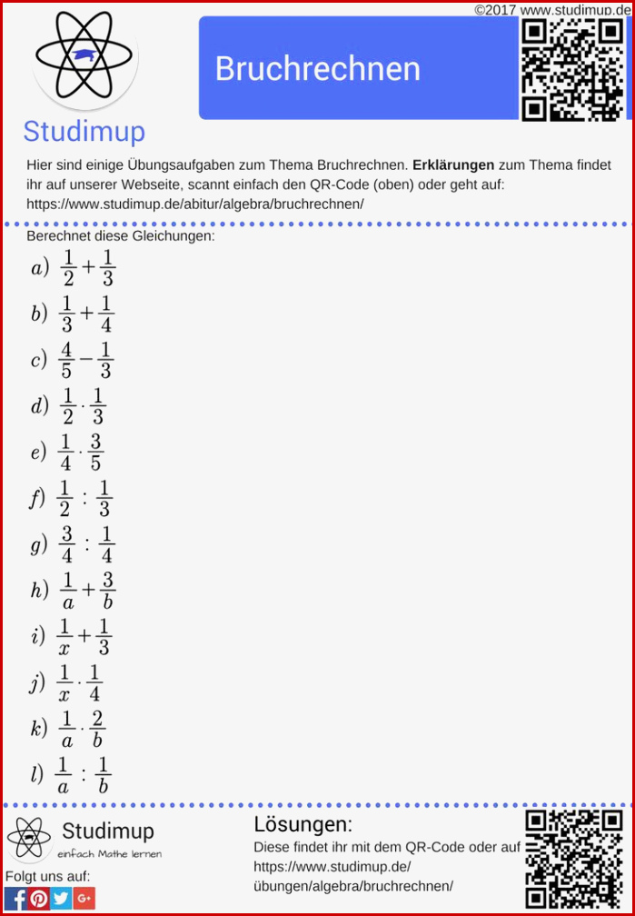 Übungsaufgaben Zum Bruchrechnen Mathe üben Mit Aufgaben