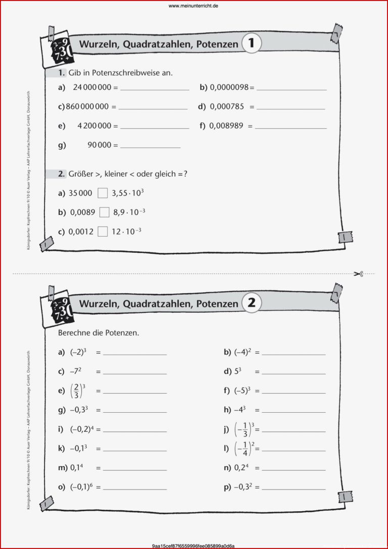 übungsblätter Mathe Klasse 5 Potenzen Nathan Hernandes