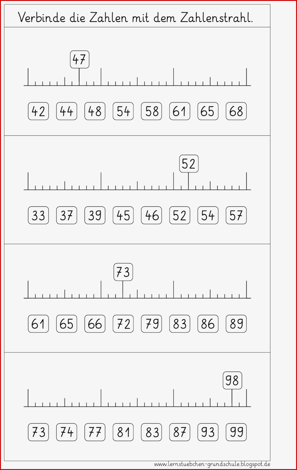 übungsblätter Mathe Klasse 5 Zahlenstrahl übungsblätter